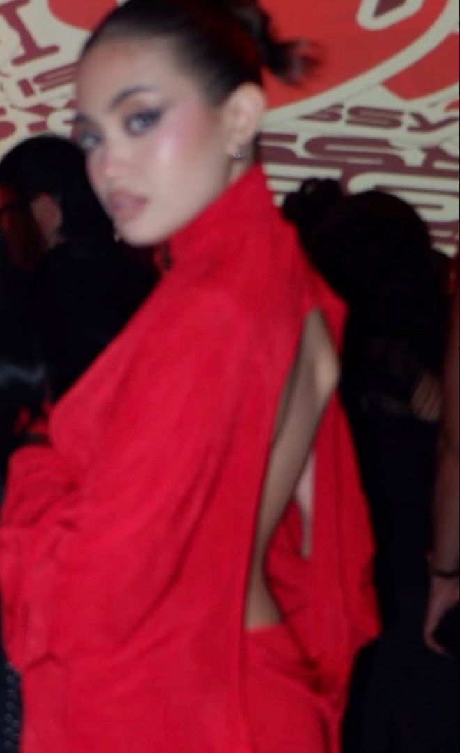Backless red dress (Category: Dresses) located in Pasig City. Submitted by curatedbymaria (Listing ID 1462924396, Image 3). Description: Great party dress! Can fit xs-m.