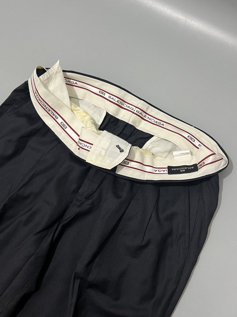 BALENCIAGA - VINTAGE - PANTS (Category: Trousers) located in Cavite. Submitted by asianluxe (Listing ID 1462966528, Image 3). Description: BALENCIAGA - VINTAGE - PANTS Flat measurements! Length:44 inches Waist:18.5 inches Inseam:31.5 inches Thigh:12 inches Leg opening:9 inches GUARANTEED AUTHENTIC EXCELLENT CONDITION VERY PRESENTABLE NO FLAWS OR DAMAGE .