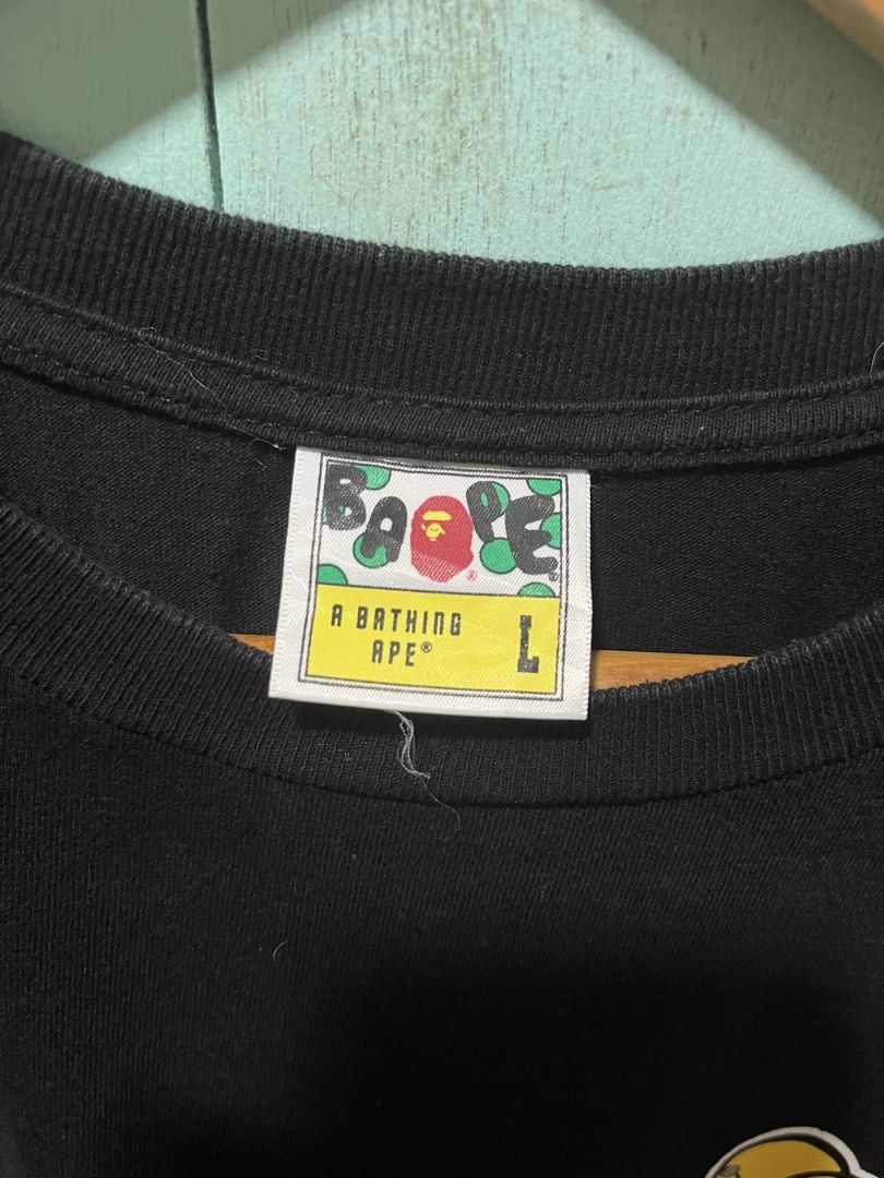 BAPE ASNKA Bee Logo - Large (Category: Tshirts & Polo Shirts ) located in Malaybalay. Submitted by tapiocasthrift (Listing ID 1462943972, Image 3). Description: Size: Large on tag Dimes: 21.5x28 Color rate: 9.3/10 Color may vary due to lighting Excellent condition Issue: minor pinholes.