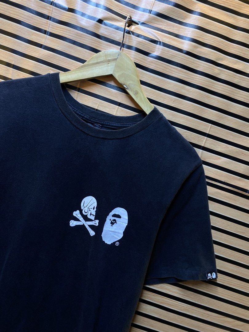 BAPE X NEIGBORHOOD TEE (Category: Tshirts & Polo Shirts ) located in Makati City. Submitted by drip.poww (Listing ID 1462946424, Image 3). Description: - Authentic bape x Neighborhood - Color: Black - Size: Meduim - Dimes: 20x26 - Authentic - Crack print - 9/10 Condi - Excellent condition - Need wash, fresh from bale - Material: 100% Cotton Please don’t expect too much—these are thrifted (ukay) items. 😊 !!STILL NEGOTIABLE!!.