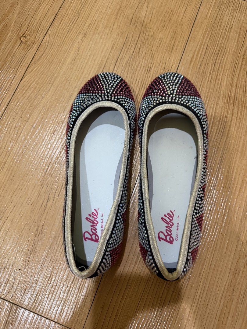 Barbie flat shoes size 3 (Category: Babies & Kids Fashion) located in Marikina City. Submitted by cezzys_closet (Listing ID 1462922755, Image 2). Description: Like new - never been used as wrong size. No box. Please swipe all photos to see condition of the shoes. If interested, please make an offer for the item. Upon acceptance of offer, the item will be reserved to you for 3 days to settle/deposit payment. If no reply or payment has been receive