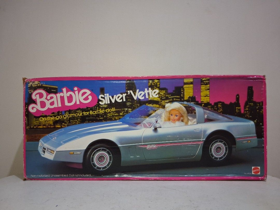 Barbie Silver Vette (1984) (Category: Vehicle & Diecast Models) located in Las Pinas. Submitted by neilllooo (Listing ID 1463107428, Image 1). Description: Barbie Silver Vette (1984) - 1,000 Car is already repainted using spray paint due to faded color, some parts are already missing and windshield is already broken. Please manage your expectations since this is a preloved item. What you see is what you get. Message me for more inquiries. Thank y