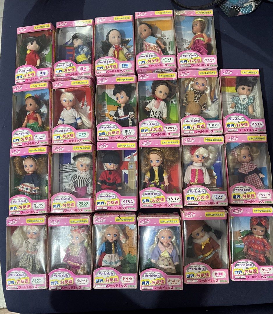 Barbie World Dolls Collection (Category: Kids Toys) located in San Pedro. Submitted by newtree.dc31b1 (Listing ID 1463039482, Image 1). Description: *PRICE NEGOTIABLE* -23/34, missing America only -BIB - Collection of 'World Kids' dolls featuring traditional ethnic costumes from different countries. - Perfect for collectors or as educational toys. - Each doll comes in its original box. - Selling the entire collection as a lot..