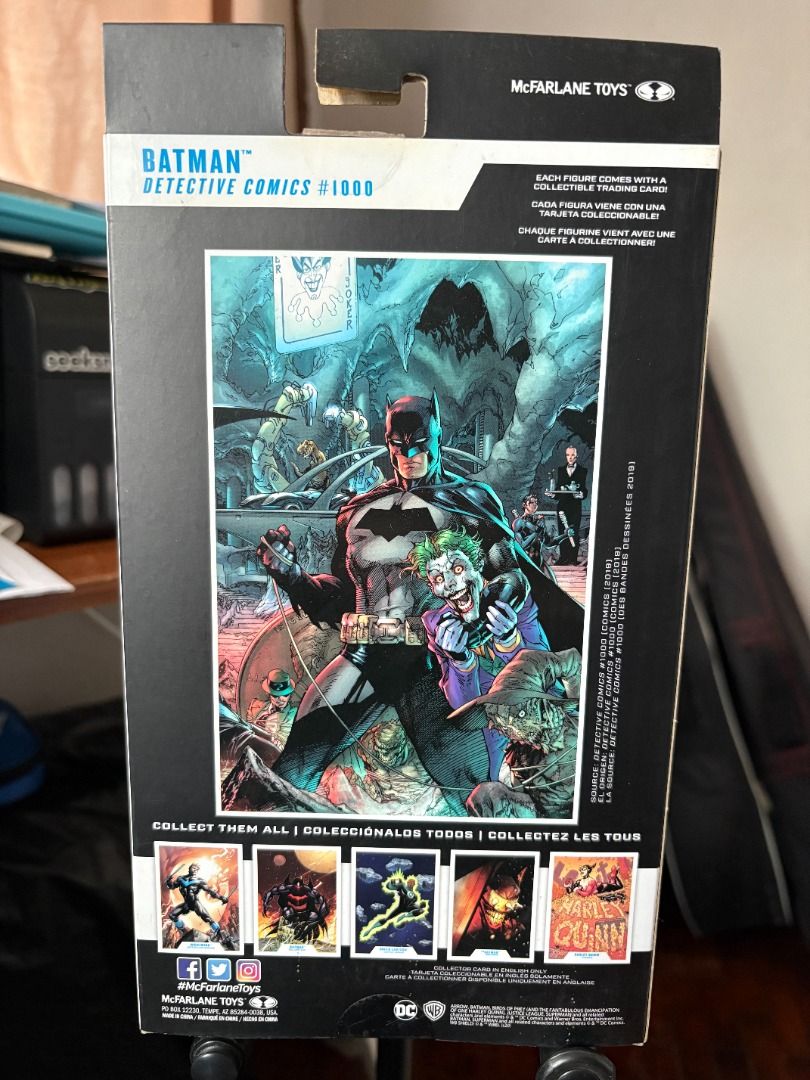 Batman Detective Comics #1000 McFarlane Toys (Category: Figurines & Statues) located in Mandaluyong City. Submitted by reginaldg0597 (Listing ID 1463057508, Image 2). Description: - McFarlane Toys DC Multiverse Batman Action Figure - Detective Comics #1000 Edition - Brand New and Sealed in Original Packaging - Includes Collectible Trading Card - Never displayed. Only taken out of the box for inspection. - Bank transfer or GCash transaction.