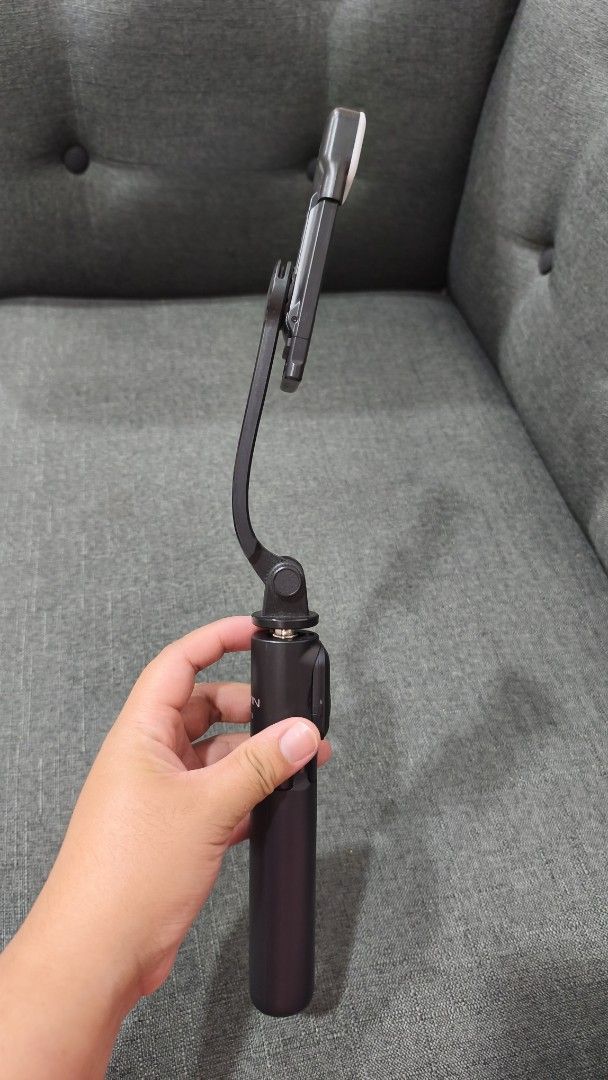 Bavin Black Selfie Stick with LED Light and Remote (Category: Tripods & Monopods) located in Marikina City. Submitted by rurunarvasa (Listing ID 1463013911, Image 1). Description: - Extendable selfie stick for wider shots - Built-in LED light for brighter photos/videos - Includes a wireless remote for easy snapping - Compact and foldable for travel and storage - Perfect for vlogging and capturing moments on the go.