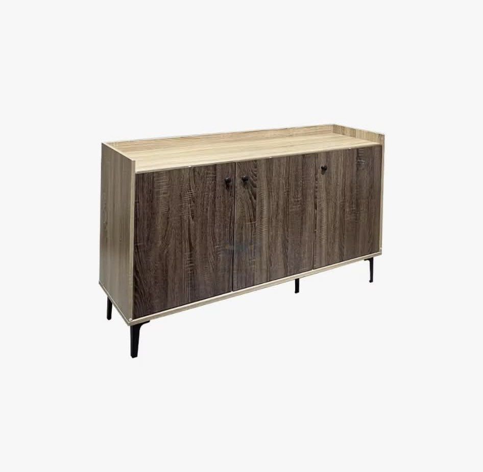 Berline Side Cabinet - 150cm Width (Category: Shelves, Cabinets & Racks) located in Mandaluyong City. Submitted by KIMGAB (Listing ID 1462892995, Image 1). Description: - Elegant wood grain finish - Sturdy black legs - Three doors open to reveal spacious shelves - Perfect for organizing and storage - Dimensions: 150cm (width) x 54cm (length) x 14cm (height) -bought last feb -RFS will migrate -Loc📍 Suntrust Verona Silang Cavite( near nuvali) .