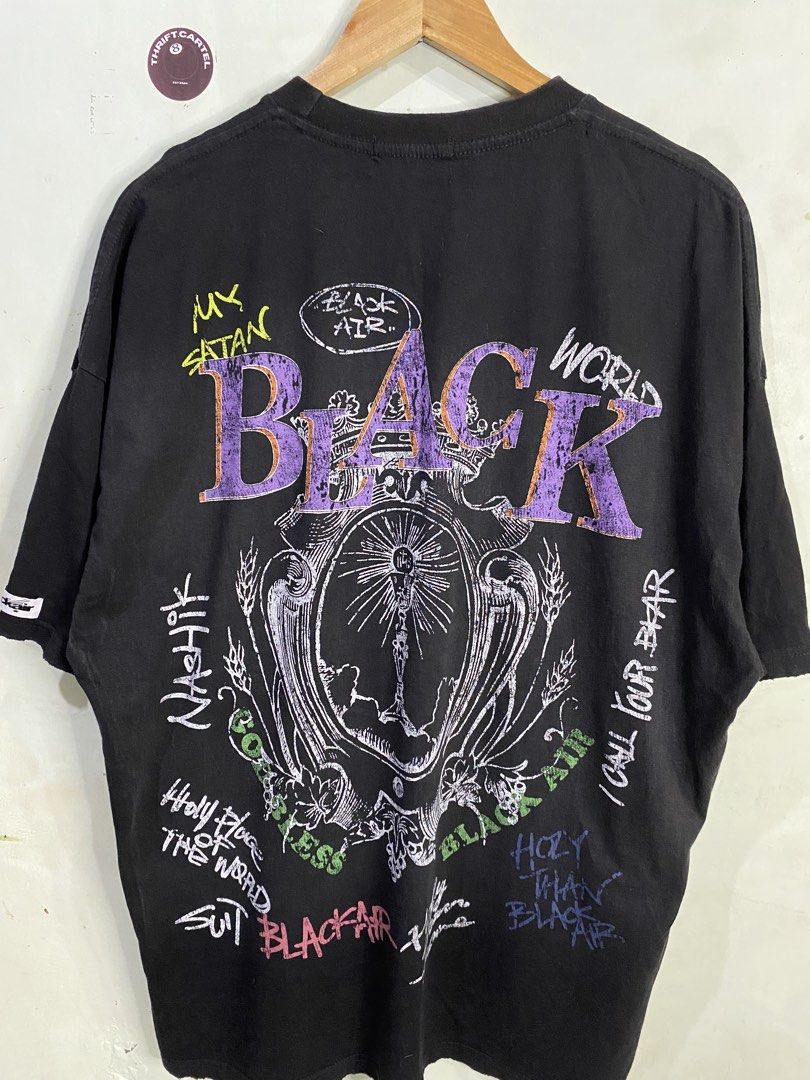 BLACK AIR JESUS TEE (Category: Tshirts & Polo Shirts ) located in Rizal. Submitted by thrift.cartel (Listing ID 1463093884, Image 3). Description: TATTERED DESIGN PINHOLE .