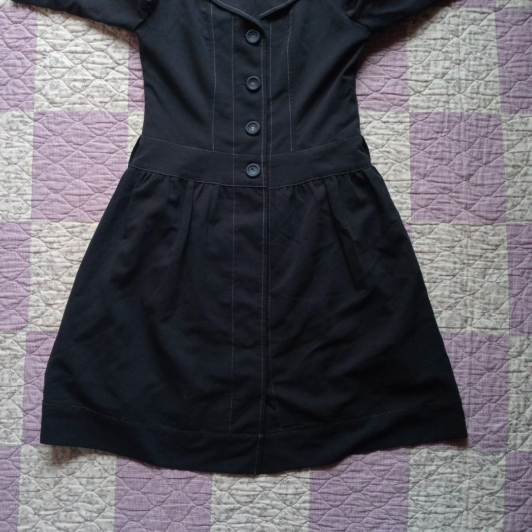 black double-breasted coat dress (Category: Dresses) located in Legazpi City. Submitted by lovelacepicks (Listing ID 1463062397, Image 3). Description: - s-m - check out my post on Facebook to know more details - 199 au.