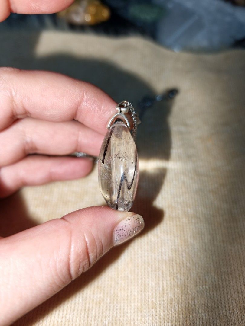 Black Tourmalinated Quartz Pendant (Category: Necklaces) located in Quezon City. Submitted by piaoliangcollections.ph (Listing ID 1463092322, Image 2). Description: This Natural Stone of Black Tourmalinated Quartz PM for sure buyer Protection Success Wealth.