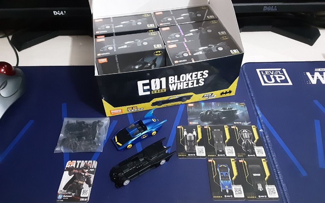 BLOKEES Wheels Batmobile E01 Set (Chinese Version) (Category: Vehicle & Diecast Models) located in Quezon City. Submitted by bobbyrey1 (Listing ID 1462962535, Image 1). Description: BLOKEES Wheels Batmobile E01 Set (Chinese Version) PAKIBASA PO MUNA - READ CAREFULLY FIRST Walang 89 Keaton Batmobile (Kinuha ko). E01 Batmobile Comics - Built. No rear flame effect piece. E02 Batmobile Rebirth - Built. Out-of-box factory defect (see photos). All othe