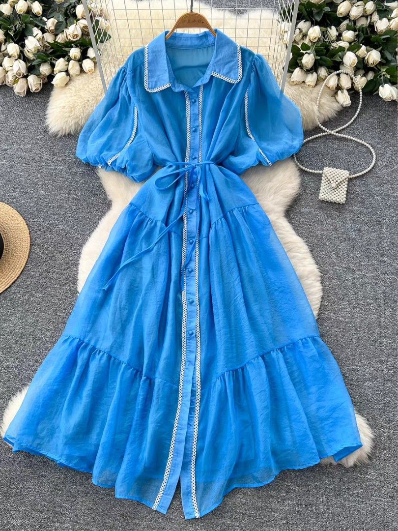 Blue Tiered Puff Maxi Dress (Category: Dresses) located in Pagudpud. Submitted by altheacee063978 (Listing ID 1463095304, Image 1). Description: .