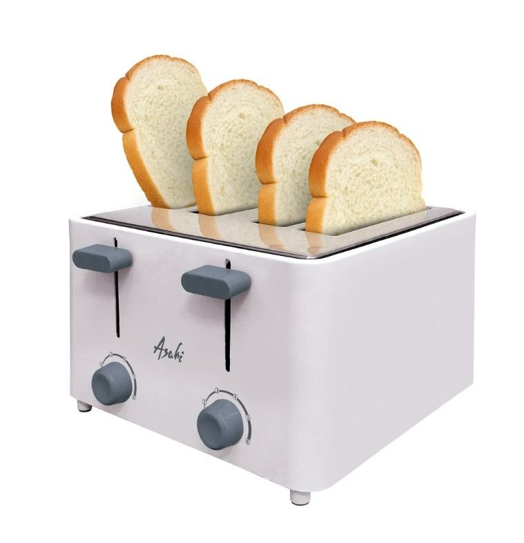 BNEW - Asahi 4-Slot Toaster (Category: Other Kitchenware & Tableware) located in Quezon City. Submitted by SweetPea17 (Listing ID 1462998894, Image 2). Description: - Brand new Asahi Electric Pop-Up Toaster - Model: BT-048 - Features 4 toasting slots - Sleek white design - Perfect for families or those who love toast.
