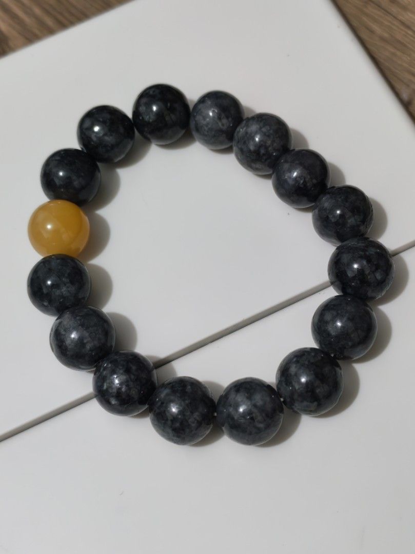 Bracelet Black Jadeite Wuji (Category: Jewelry) located in Bacoor. Submitted by jadeitemaster (Listing ID 1463068377, Image 3). Description: This is not perfection! But looks attractive and authentic Jadeite. Black wuji and one yellow bead. Price is cheap because of not perfect beads!.