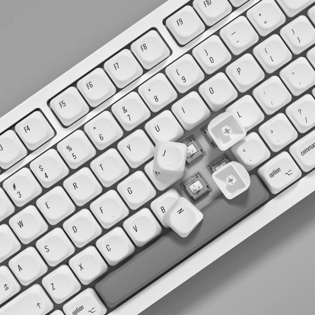 Retro Apple / Mac Style PBT Keycaps (KOA Profile) (Category: Computer Keyboard) located in Mandaluyong City. Submitted by achrovisual (Listing ID 1462917739, Image 1). Description: Selling a brand new, unused Apple-style retro keycap set. Perfect for Mac/Apple aesthetics with a rounded, comfortable KOA profile (similar to MOA). Key Features: • Premium PBT material with dye-sublimated legends • KOA profile (smooth rounded surface for comfortable t