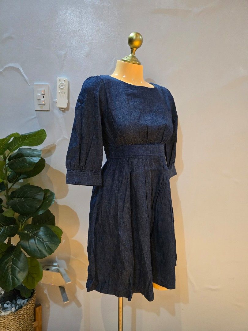 Branded doll soft denim blue dress (Category: Dresses) located in San Marcelino. Submitted by thriftolshoppiness (Listing ID 1463004086, Image 3). Description: XS-M garterized waist.