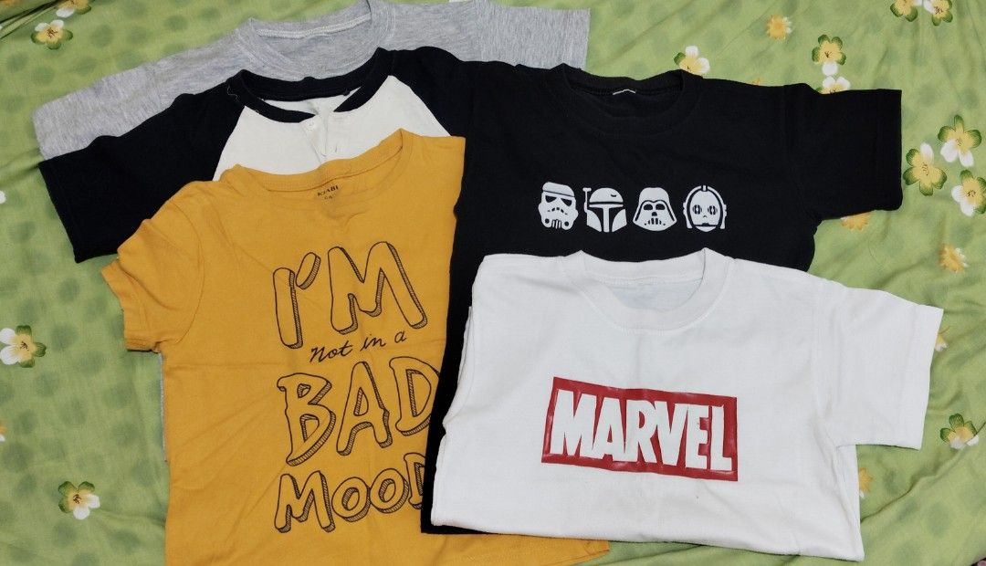 Bundle Shirts for Kids (Category: Babies & Kids Fashion) located in Rizal. Submitted by reese511 (Listing ID 1463005194, Image 1). Description: My kids outgrown shirt Bundle of 5 shirts for 200ph Fits 3-4yo Manage your expectations Some clothes has washable stain Lastprice posted.