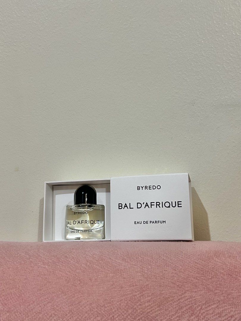 BYREDO Bal d'Afrique Eau de Parfum 8ml (Category: Fragrance & Deodorants) located in Taguig. Submitted by janelly_ace (Listing ID 1462976089, Image 1). Description: - Authentic BYREDO Bal d'Afrique Eau de Parfum - Travel size: 8ml bottle - Comes in its original box - Ideal for trying the scent or for on-the-go use - Decluttering my perfume collection (Check my other listings) .