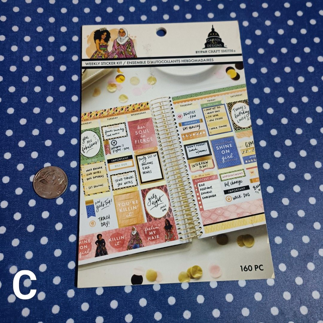 Capitol Chic Designs Weekly Sticker Kit (New) (Category: Other Stationery & Craft) located in Cainta. Submitted by stationerydestash (Listing ID 1463098986, Image 3). Description: .