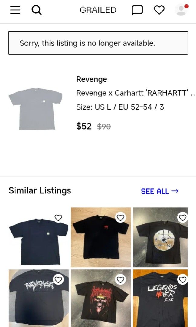 Carhart x Revenge (Category: Hoodies) located in Manila. Submitted by jaylordfermilan (Listing ID 1462951718, Image 2). Description: Cr:9.8/10 Dimes: 23x28 Issue: Missing puller Lang.