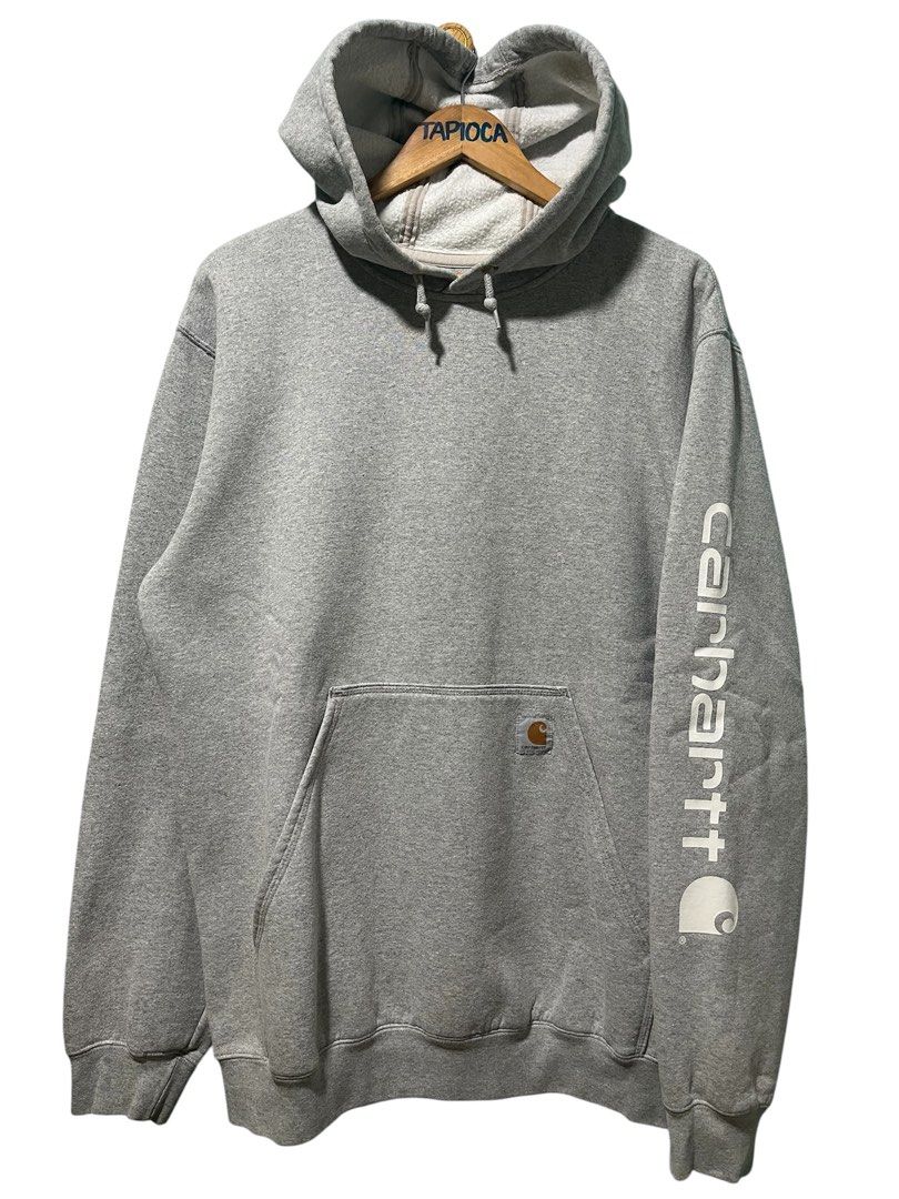 Carhartt K228 HGY Hoodie - Medium (Category: Coats, Jackets and Outerwear) located in Malaybalay. Submitted by tapiocasthrift (Listing ID 1462995645, Image 1). Description: Size: Medium Dimes: 23.5x29.5 Color rate: 9.5/10 Color may vary due to lighting Excellent condition Issue: very minor scratch text necktag.