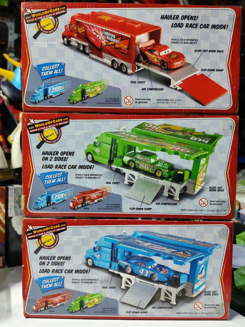Cars pixar trucks (Category: Vehicle & Diecast Models) located in Bocaue. Submitted by ryu.collectibles (Listing ID 1463064626, Image 3). Description: Bnew Sealed Package of 3 trucks 7,000.