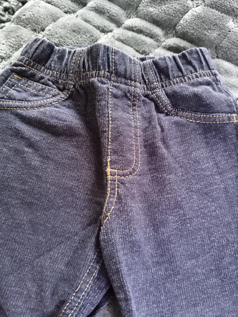 Carter's 12m Denim Jeans Pants (Category: Babies & Kids Fashion) located in Tarlac. Submitted by momma02 (Listing ID 1462915532, Image 1). Description: - Carter's baby denim pants - Size: 12 months - Comfortable elastic waistband - Two back pockets and two front pockets - Dark wash denim with contrast stitching - Made in India.