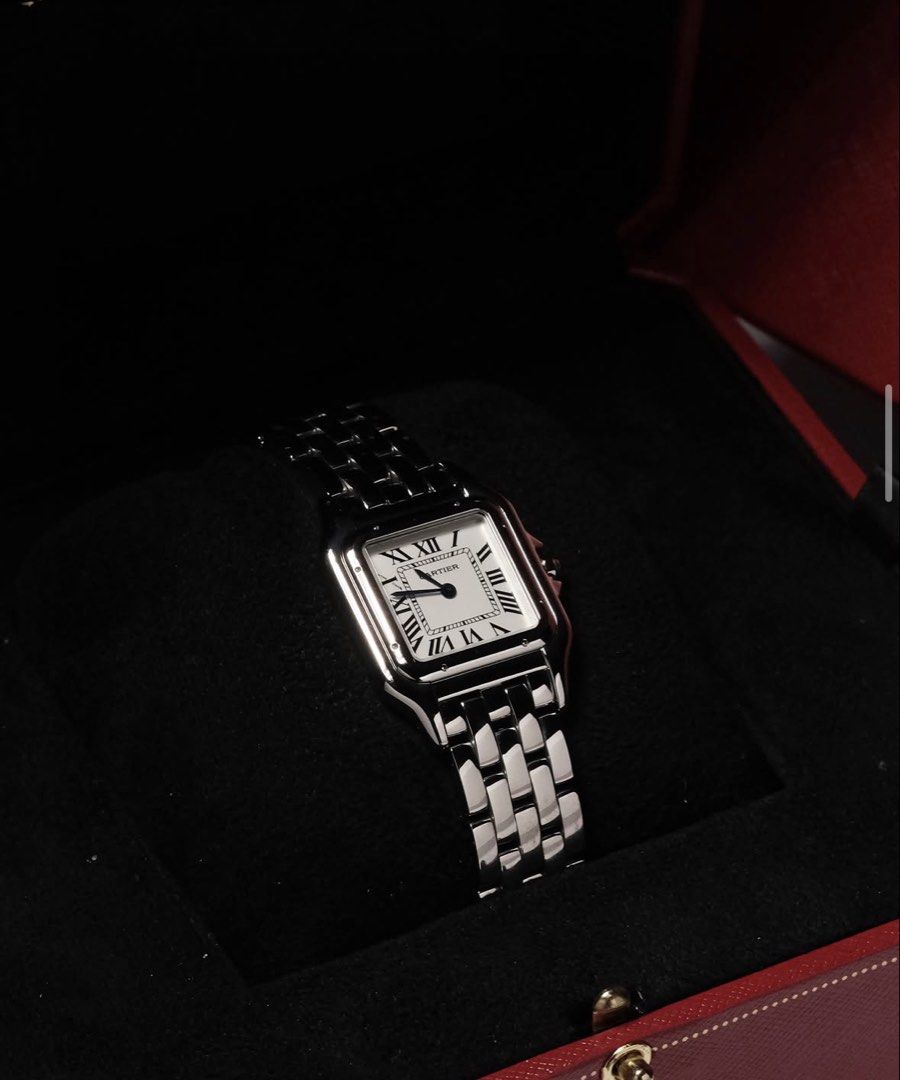 Cartier Panthère de Cartier Watch (Category: Luxury Watches) located in Quezon City. Submitted by altheafrnchz (Listing ID 1463033198, Image 2). Description: Cartier Panthère de Cartier Medium Year: 2023 - Complete Set - Cartier Warranty: Valid until 2031 Details: - Medium size: 27mm x 37mm - Quartz movement - Stainless steel case and bracelet - Used, well-maintained condition - Autentic Cartier A timeless and elegant classic from Cartier, perfec