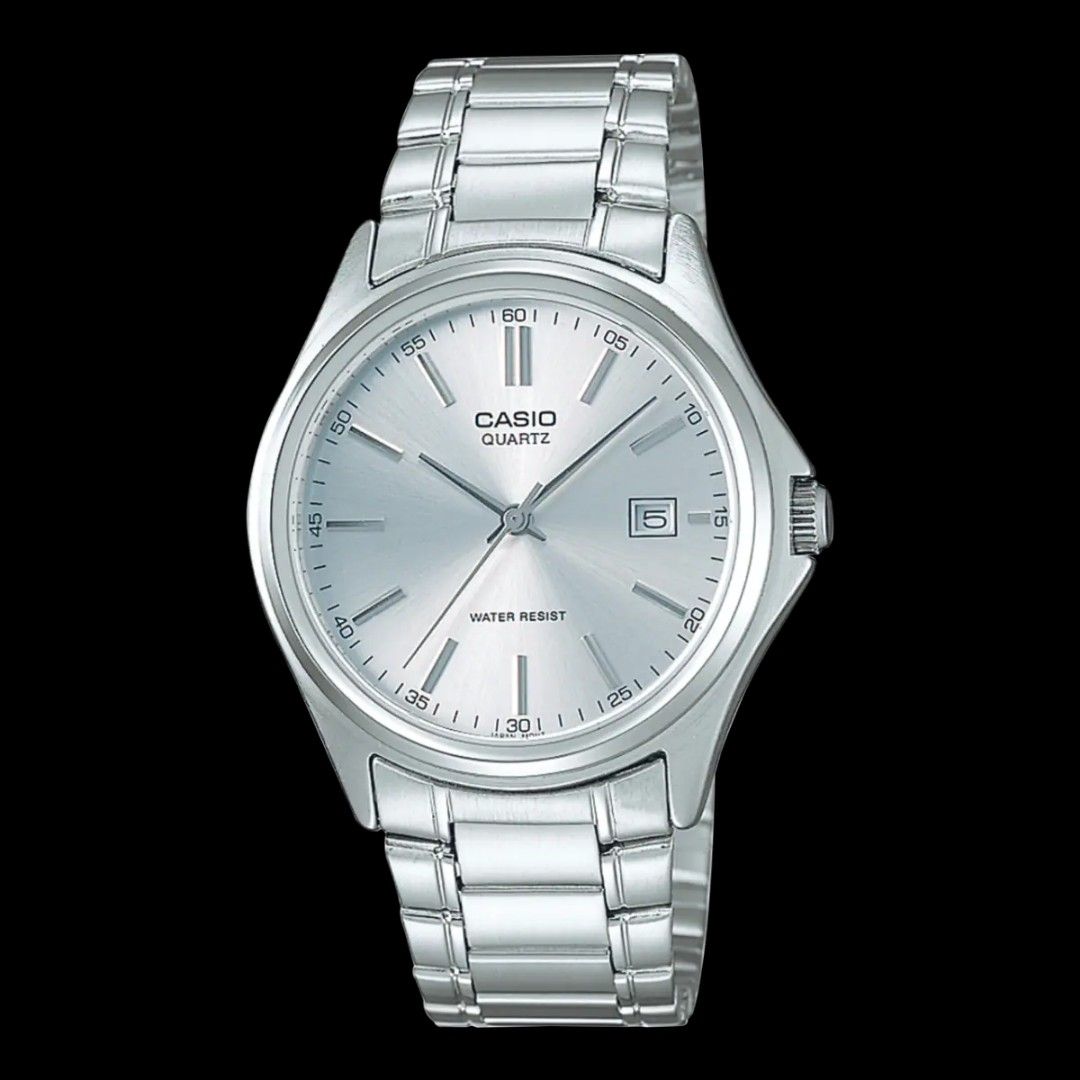 Casio Quartz Watch Silver Stainless Steel (Category: Women's Watches) located in Zaragoza. Submitted by retrorelicsbliss (Listing ID 1463036080, Image 1). Description: Case size (L× W× H) icon-question for Case size (L× W× H) 42 × 38.5 × 8.7 mm Weight icon-question for Weight 87 g Case and bezel material Ion plated Band Triple-fold Clasp Stainless Steel Band Water resistance Water Resistant Power supply and battery life Approx. battery life: 2 ye