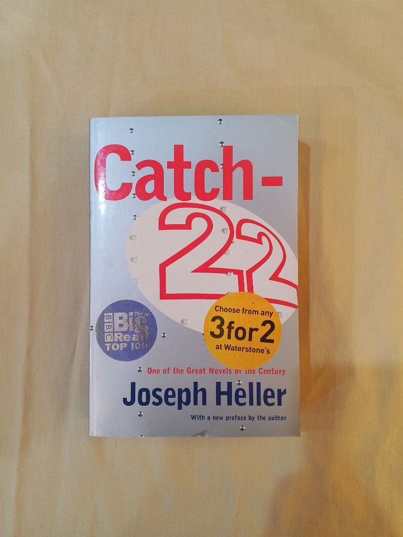 Catch-22 by Joseph Heller - Great Novels (Category: Storybooks) located in Manila. Submitted by benjchpages (Listing ID 1462893552, Image 1). Description: - Classic novel: Catch-22 by Joseph Heller - Featured in BBC Big Read Top 100 - Includes a new preface by the author - Essential for literature enthusiasts.