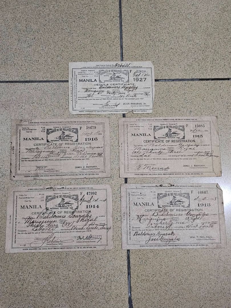 Cedula (Category: Everything Else Others) located in Makati City. Submitted by luckymoonshop (Listing ID 1463025870, Image 3). Description: CEDULA 20 PIECES SOLD AS SET 4000 PESOS MAKATI CITY MODE OF PAYMENT: GCASH/MAYA/BANK TRANSFER MODE OF SHIPMENT: J&T, LALAMOVE, GRAB, LBC, JRS.