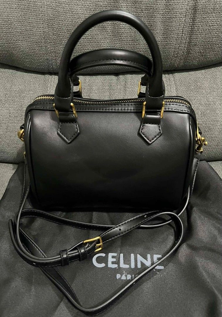 Celine Small Boston (Category: Shoulder Bags) located in Quezon City. Submitted by luxxechic (Listing ID 1462999399, Image 2). Description: coded with sling pure leather with dust bag good as new no issue actual photo posted japan preloved mop: gcash.