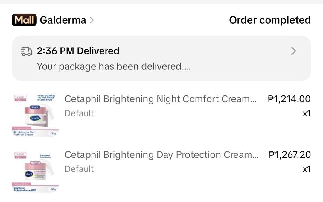 Cetaphil Brigthening Day & Night Cream Set (Category: Face Care) located in Manila. Submitted by hyuninkart (Listing ID 1463109450, Image 2). Description: NEVER USED — Only opened once for skin patching Originally bought Day Cream for ₱1,267.20 & Night Cream for ₱1,214 MOP: • Maya • Maribank • Bank Transfer MOD: • Gogo Express • Lalamove.