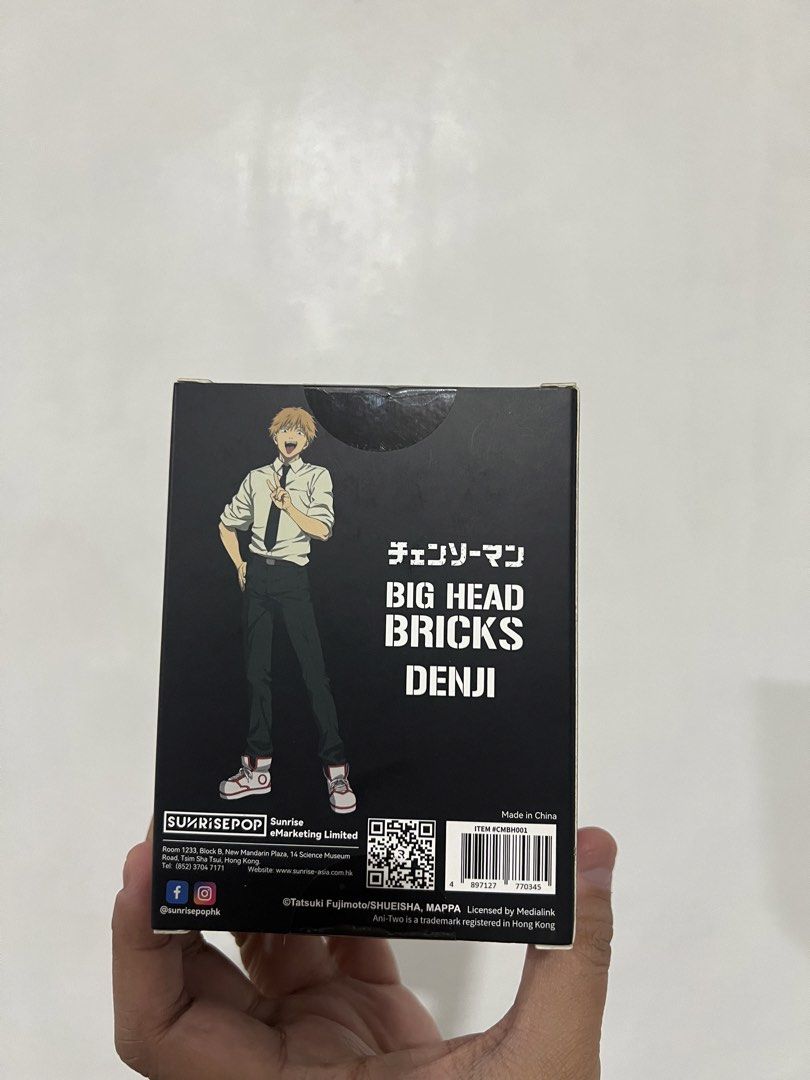 Chainsaw Man Big Head Bricks 06 Denji Figure (Category: Figurines & Statues) located in Manila. Submitted by t_rix (Listing ID 1462947911, Image 3). Description: - Brand new in box - Denji figure from Chainsaw Man Big Head Bricks series - Item number 06 - Ideal collectible toy for anime fans - Great for display purposes.