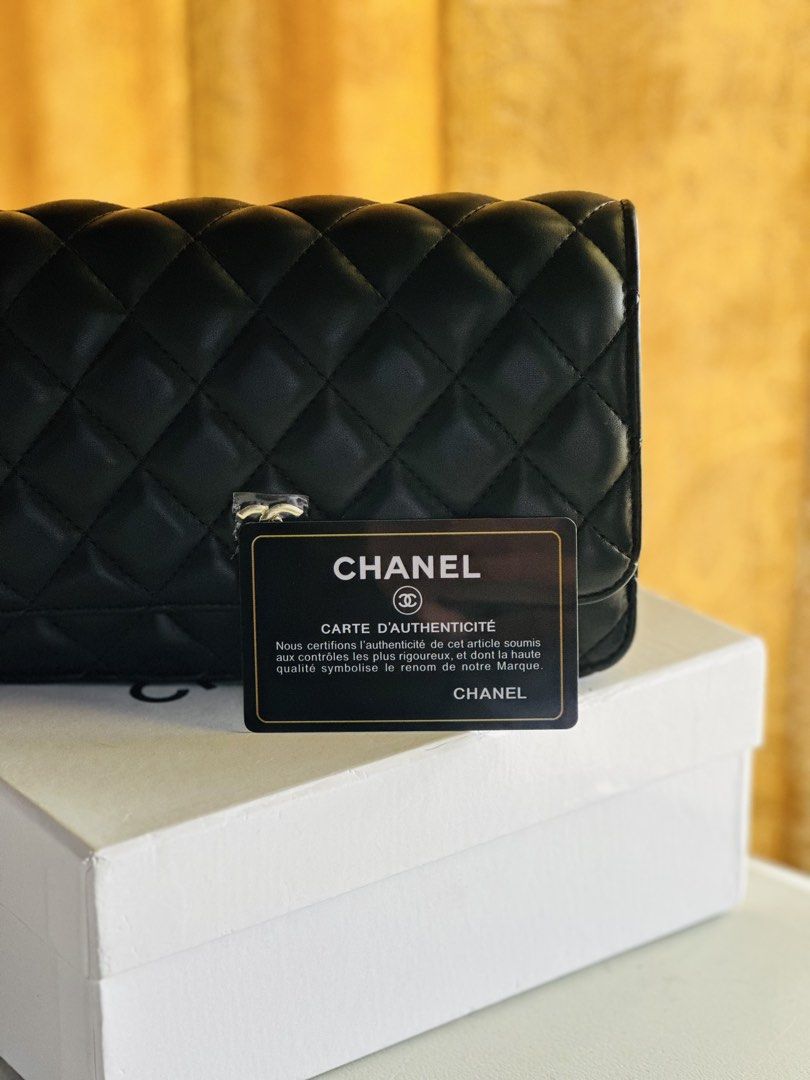 Chanel Black Quilted Leather Wallet (Category: Cross-body Bags) located in Baguio. Submitted by y_us0cutie (Listing ID 1462901861, Image 3). Description: - Authentic Chanel Wallet - Black Quilted Leather - Original Box Included - Authenticity Card Included - Classic & Timeless Design - Perfect for Everyday or Special Occasions.