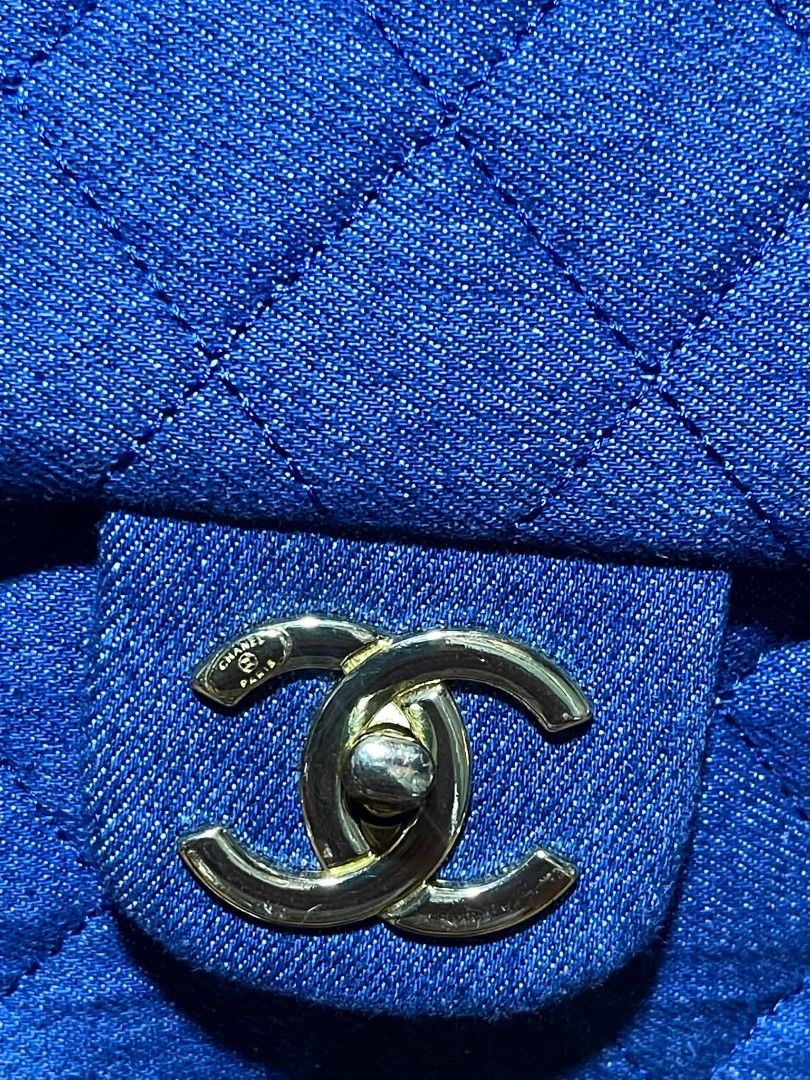 Chanel Blue Quilted Flap Bag (Category: Luxury Bags & Wallets) located in Pangantucan. Submitted by calmwhale_cb83a8 (Listing ID 1462997163, Image 2). Description: - Blue Chanel flap bag - Quilted design - Gold CC logo clasp - Interior zippered pocket - Gold chain strap - Adds a pop of color to any look.