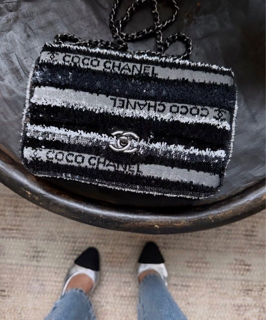 Chanel flap rare sequins (Category: Luxury Bags & Wallets) located in Silang. Submitted by girlyouneedthis (Listing ID 1462785527, Image 2). Description: This beautiful rare Chanel sequins bag is carefully crafted to mimic the illusion of tweed. Leather interior, plated, microchipped, comes with dustbag only. Can be sling bag and a crossbody bag. No returns, No exchange, No refunds..