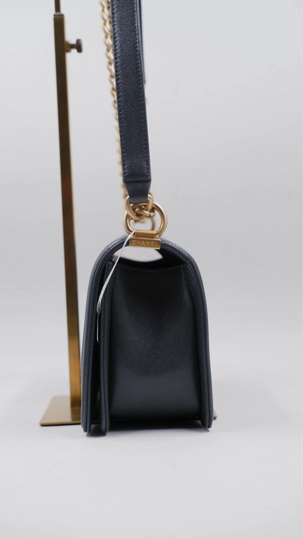 Chanel le boy old medium michip (Category: Luxury Bags & Wallets) located in Quezon City. Submitted by slluxury_ph (Listing ID 1462908298, Image 2). Description: Overall Condition: Excellent Exterior Condition: Excellent Interior Condition: Excellent Rank: A Material: Caviar Leather Made in: Italy Color: Grey Measurements: L25CM X W9CM X H14CM Hardware: GHW Inclusions: Orig Dust Bag and Receipt.