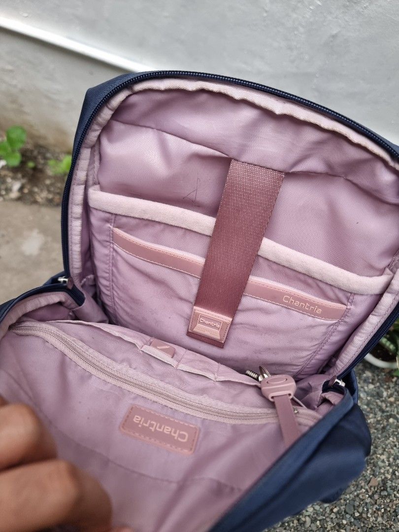 Chantria Navy Blue Backpack (Category: Backpacks) located in Caloocan City. Submitted by zealbird.c224bb (Listing ID 1462890242, Image 3). Description: Fixed price 500.00 - Navy blue Chantria backpack - Multiple compartments and pockets inside for organization - Adjustable straps - Padded back for added comfort - Ideal for daily use or travel -14inch laptop kasya.