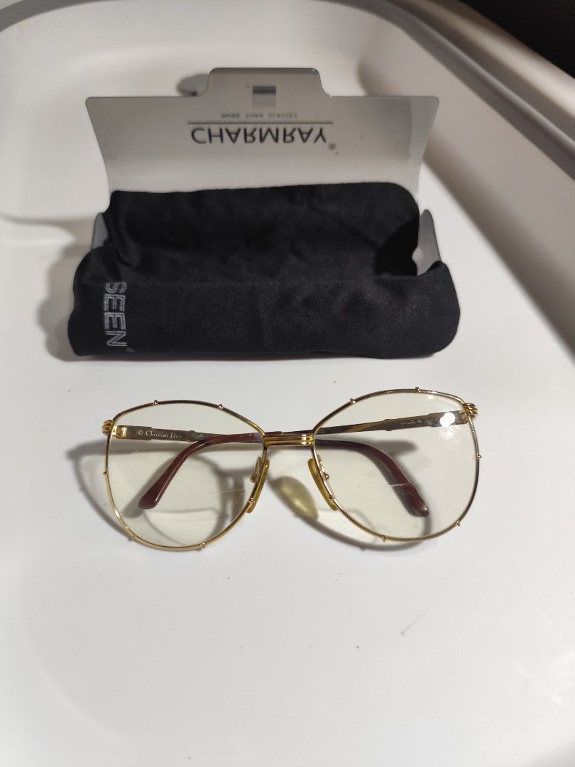 Christian Dior Gold Frame (Category: Sunglasses & Eyewear) located in Cebu City. Submitted by icoolectnsellect (Listing ID 1463063367, Image 1). Description: Issue: Minor scratch, Dirt and RX lens, minor paint chip. Bought at Garage Sale. Authenticity not Guaranteed, di ko alam if legit or Fake. Buy @ your own Risk. All EyeGlasses or Sun Glasses ay may Grado or Prescription Glasses. Please be careful para di masira mata nyo, you can change the le