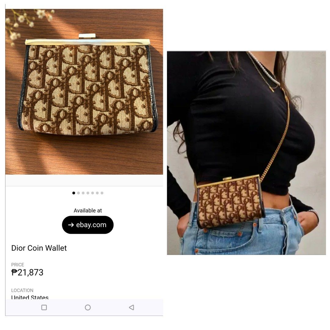 Christian Dior Trotter Pouch coin case (authentic) (Category: Luxury Bags & Wallets) located in Bulacan. Submitted by animrac23 (Listing ID 1463112035, Image 2). Description: .