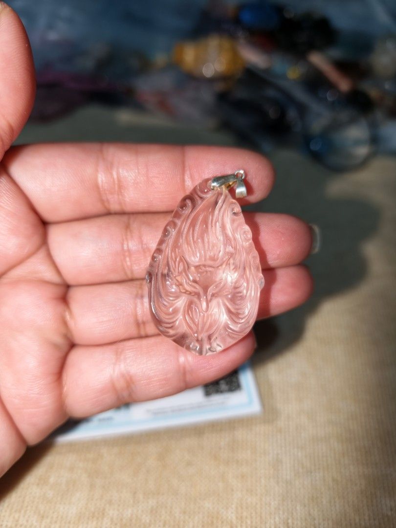 Clear Quartz 9Tailed Fox Pendant (Category: Necklaces) located in Quezon City. Submitted by piaoliangcollections.ph (Listing ID 1462910144, Image 3). Description: Natural Clear Quartz Pendant,made into a 9Tailed Fox promotes good and longer relationship..