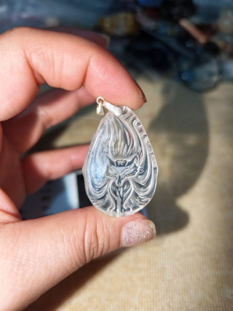 Clear Quartz 9Tailed Fox Pendant (Category: Necklaces) located in Quezon City. Submitted by piaoliangcollections.ph (Listing ID 1462910144, Image 1). Description: Natural Clear Quartz Pendant,made into a 9Tailed Fox promotes good and longer relationship..