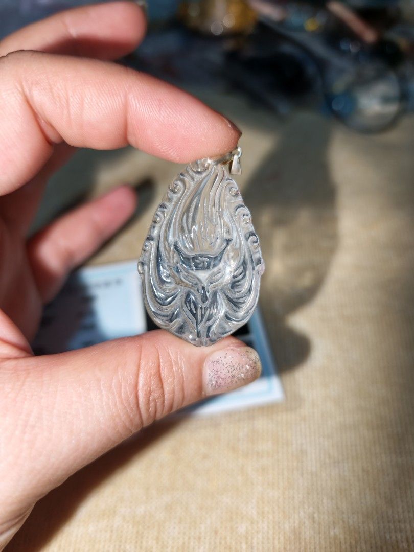 Clear Quartz 9Tailed Fox Pendant (Category: Necklaces) located in Quezon City. Submitted by piaoliangcollections.ph (Listing ID 1462910144, Image 2). Description: Natural Clear Quartz Pendant,made into a 9Tailed Fox promotes good and longer relationship..