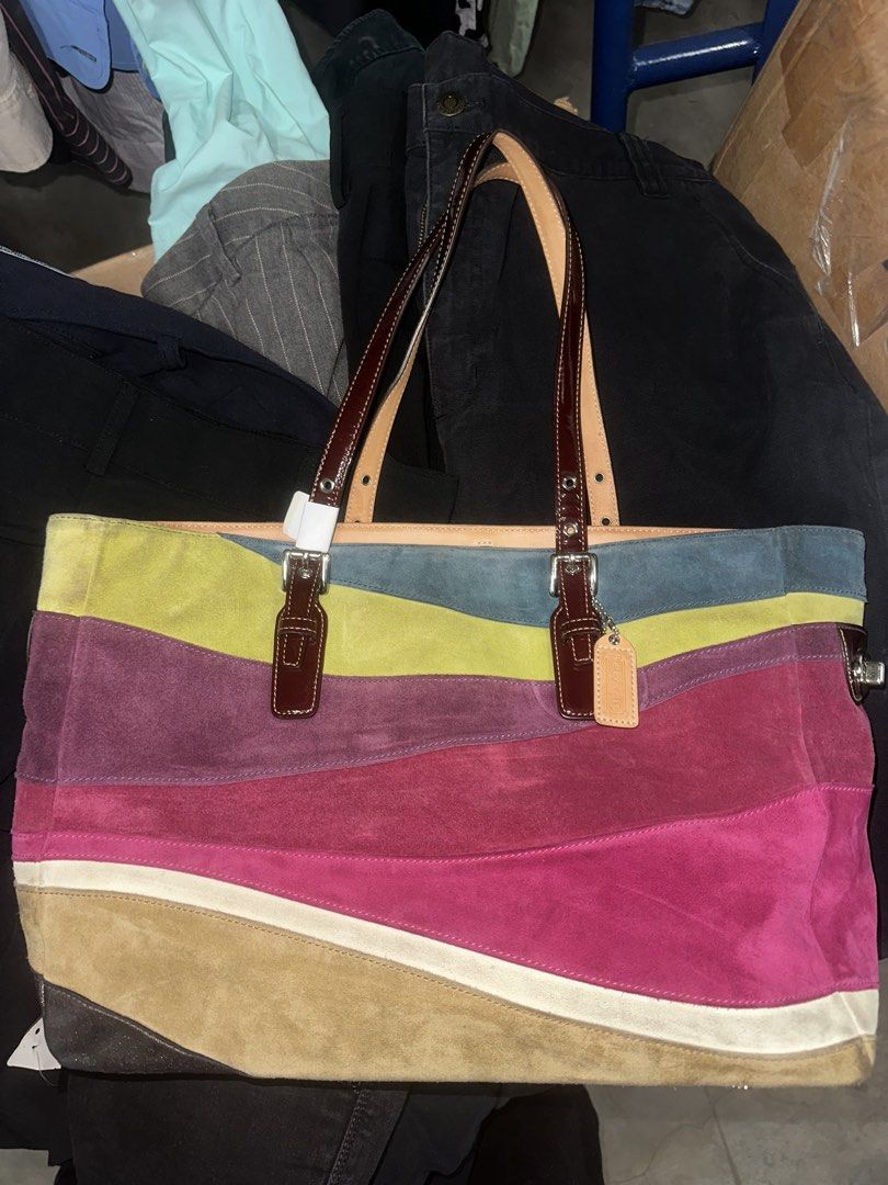 Coach bag (Category: Shoulder Bags) located in Caloocan City. Submitted by mattdaze0479478 (Listing ID 1462998223, Image 2). Description: FOR SALE Coach Ltd Ed Large Wave Multicolor Suede Gallery Tote Purse Bag 1434 RARE! ₱7,500 obo.