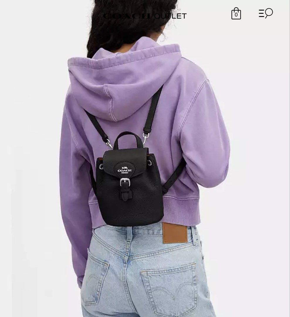 Coach Black Leather Amelia Backpack (Category: Backpacks) located in Santo Tomas. Submitted by gratefulsugar (Listing ID 1462913336, Image 3). Description: - Authentic Coach backpack - Black pebbled leather - Adjustable straps - Buckle closure with drawstring - Coach logo and New York detail - Made in Vietnam - Original tags attached - Ideal for everyday use.