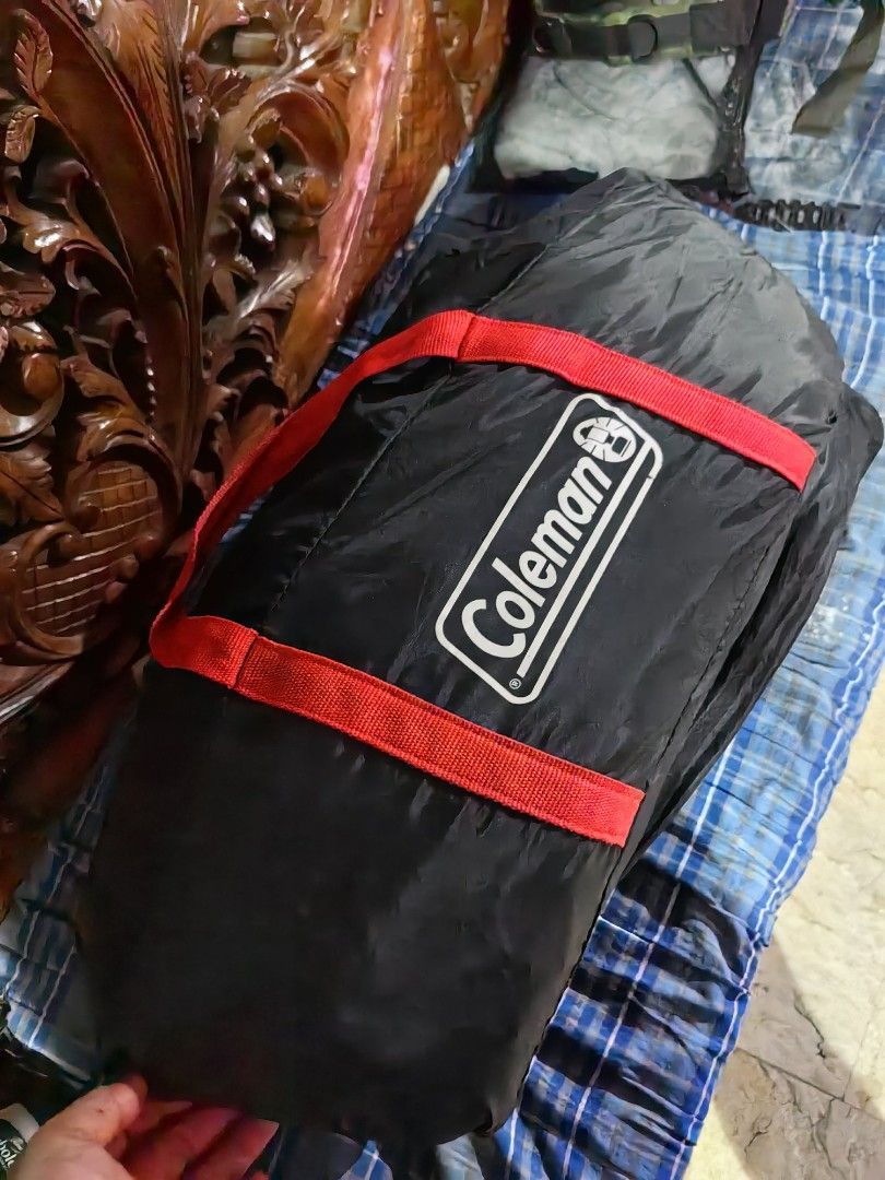 Coleman Darkroom Technology Tent (Category: Hiking & Camping) located in Abucay. Submitted by cristineca20489 (Listing ID 1463038736, Image 3). Description: - Coleman tent featuring Darkroom Technology to block out light for improved sleep. - Eye-catching bright lime green exterior. - Includes a convenient black carry bag with red straps. - Ideal for all your camping adventures..