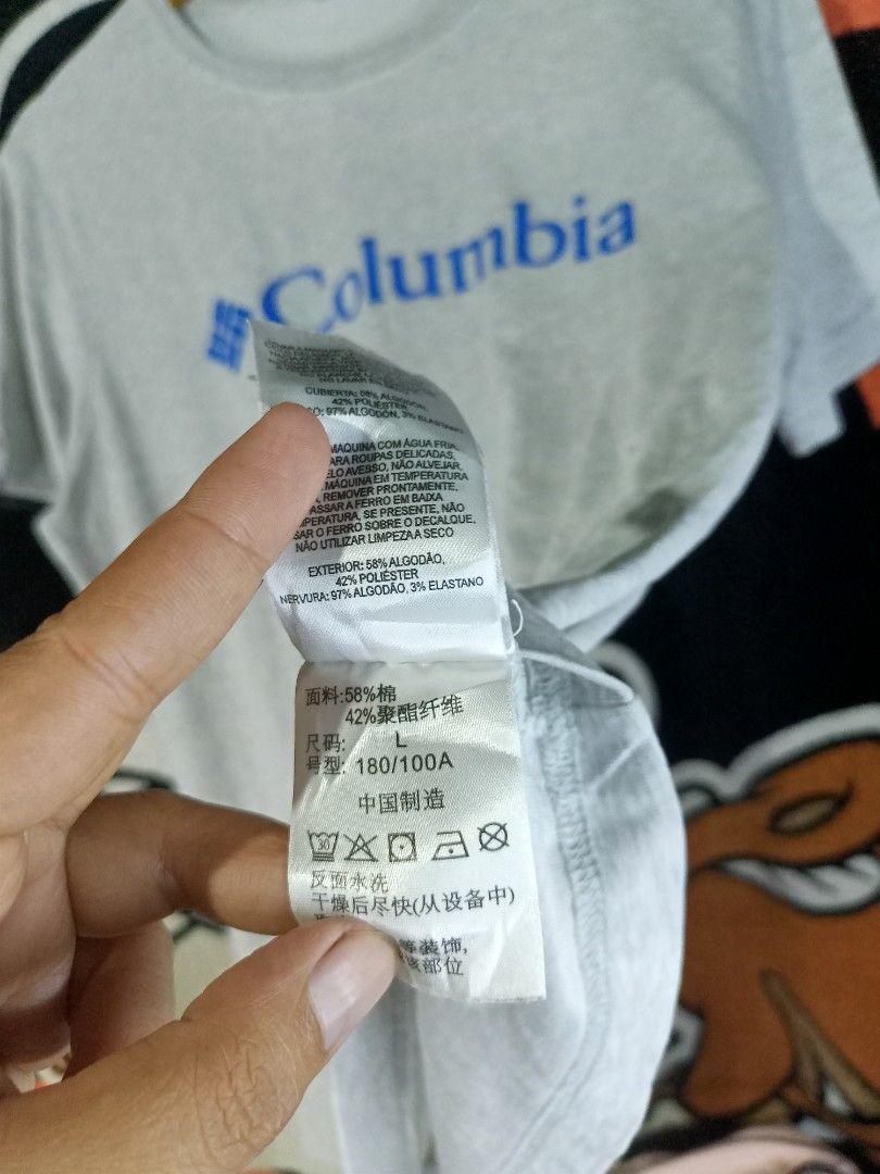 Columbia Tshirt (Category: Tshirts & Polo Shirts ) located in Castilla. Submitted by stignapamorma (Listing ID 1463046112, Image 3). Description: Branded Round Neck Tshirt ( Thrifted ) Size - 22x26 Condition - Excellent Color Rate - 9/10 Issue - None Price - 400+SF.