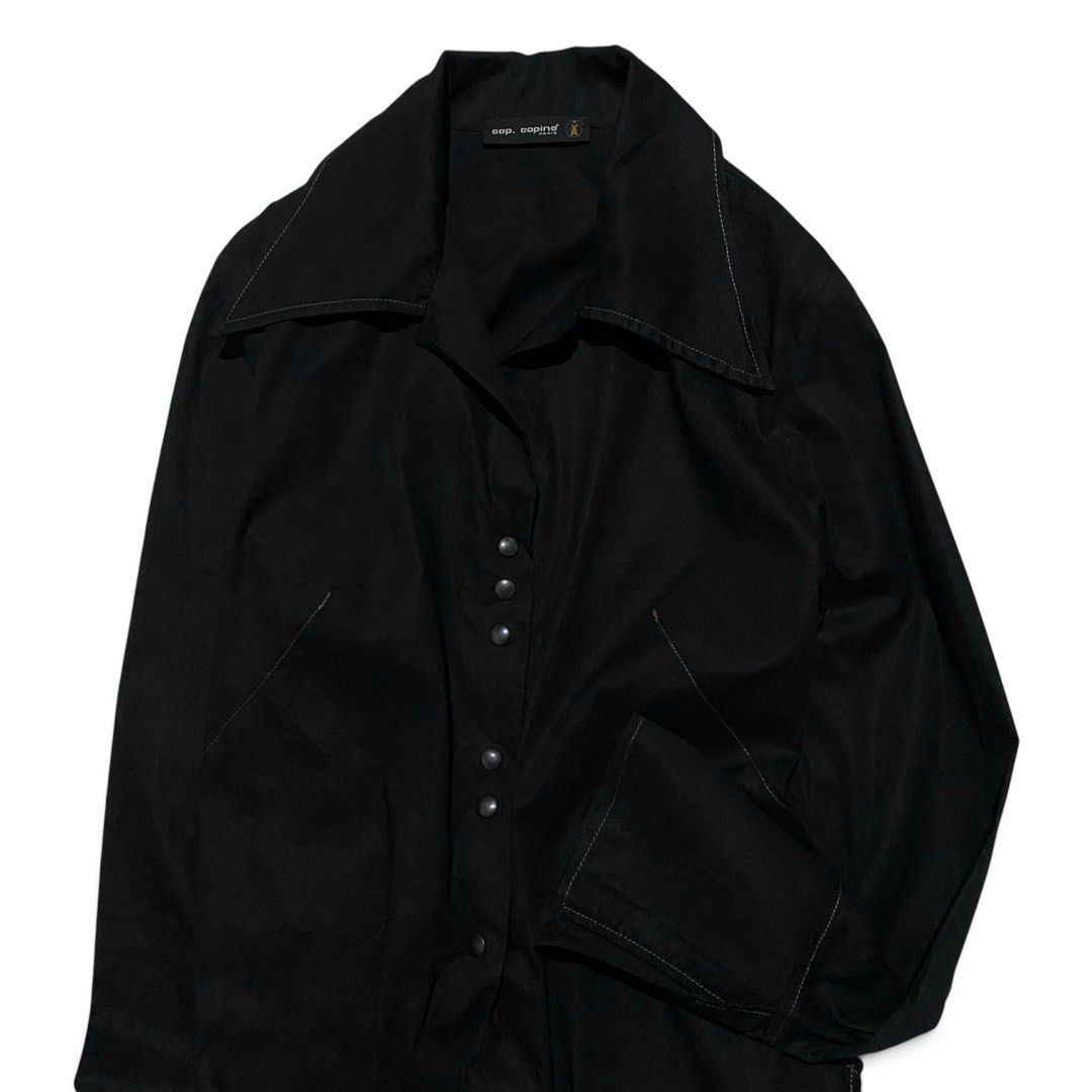 COP COPINE BUTTON UP LONG SLEEVE (Category: Luxury Apparel) located in Bacolod City. Submitted by thriftedfits. (Listing ID 1463033153, Image 2). Description: 𝗖𝗢𝗣 𝗖𝗢𝗣𝗜𝗡𝗘 𝗣𝗔𝗥𝗜𝗦 𝗟𝗢𝗡𝗚 𝗦𝗟𝗘𝗘𝗩𝗘 ♻️ Size: 38 on tag Measurements: 17.5” widtg / 24” length Condition: Like New (10/10 Color rate) Flaw: None, washables Price: ₱850 + shipping fee 🏷️ CLEARANCE SALE: 400 + SHIPPING! 🔥 300 SUPER SALE! Mode of Payment: GCash / Bank Courier