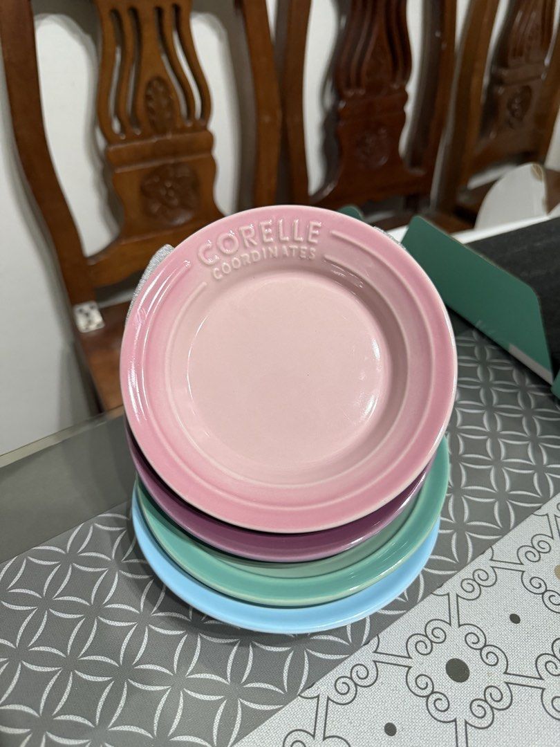 Corelle Coordinates 4 Colour (Category: Dinnerware & Cutlery) located in Manila. Submitted by _jackp0t_ (Listing ID 1462986512, Image 2). Description: Set of 4 Correlle Side Dish Bowl Brand new! Original Price: 1,700+pho Selling for 1,400php SF shouldered by buyer. Free delivery for areas in Meycauayan/Marilao, Bulacan ☺️.