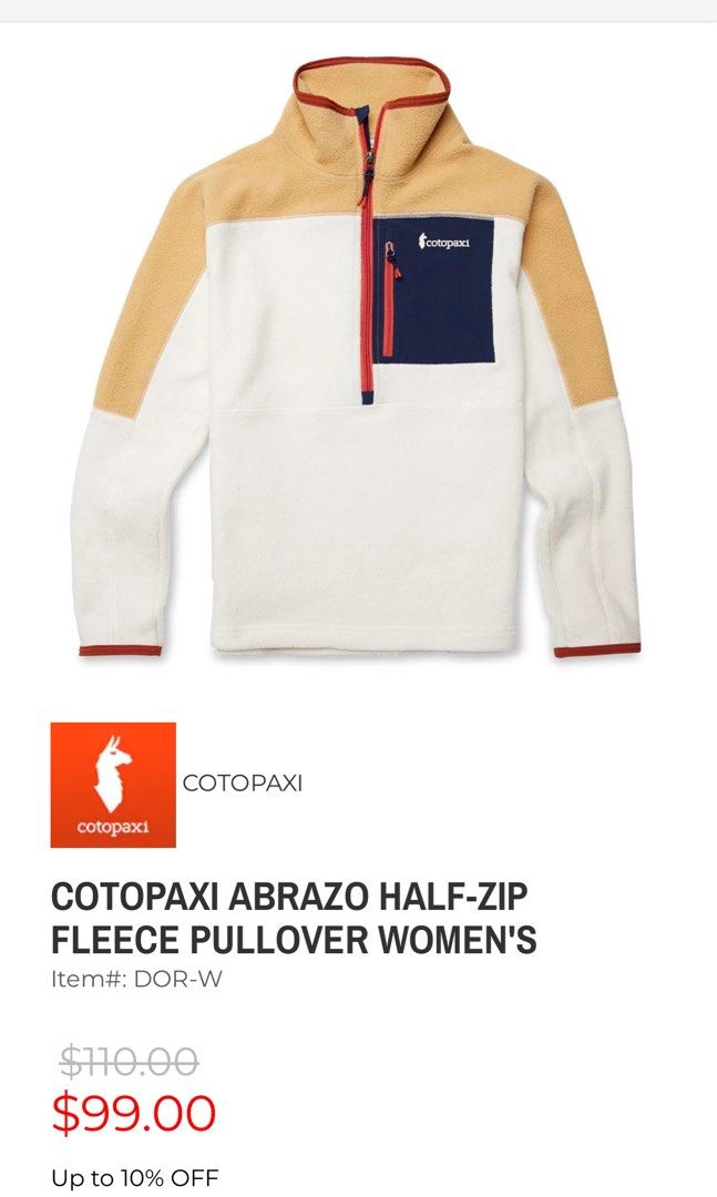 Cotopaxi Half Zip Fleece Jacket original / hiking/ Ski (Category: Coats, Jackets and Outerwear) located in Manila. Submitted by budgetmusemnl (Listing ID 1462947628, Image 2). Description: THIS ARE ALL MY PERSONAL PRE LOVED CLOTHES 💝ORFS: DECLUTTERING, MOVING OUT OF THE COUNTRY OFFER NOW WITH DISCOUNT IF YOU GET ANOTHER ITEM 100% original Size preference: I am mid to plus size Measurement on flat laid Size on Tag: Large Slight stretch Bust: 49nm